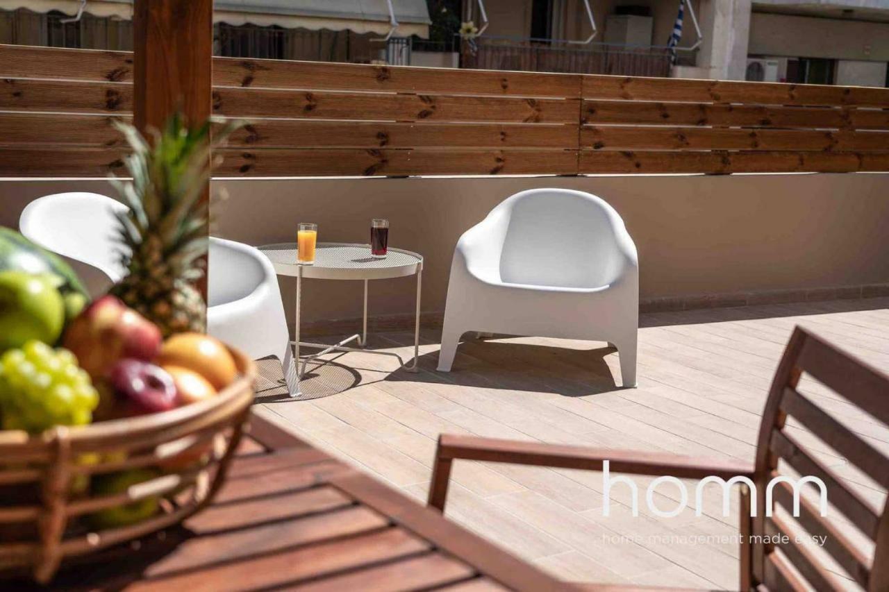 Nemeseos 1St Floor Homm Apartment With Roof Garden And Wading Pool Атина Екстериор снимка